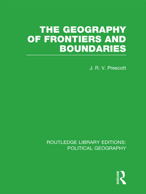 cover image of The Geography of Frontiers and Boundaries